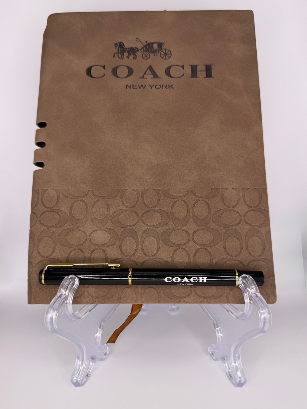COACH Novelty Notebook/ Journal with Black & Gold Pen
